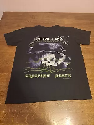 Metallica Creeping Death Black T Shirt Vintage Band 2013 Adult Large • $25