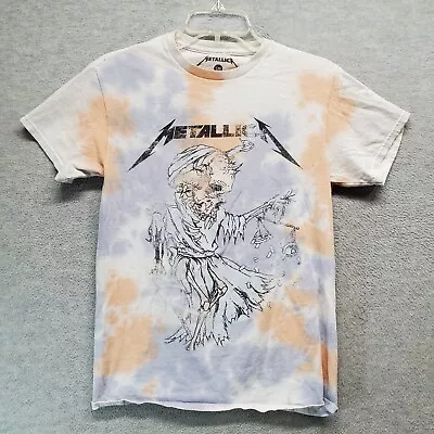 Metallica Women Top Small Purple Orange Tie Dye Graphic Their Money Tips Rock • $13.53