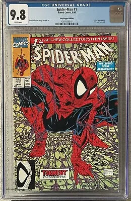 Spider-Man #1 Poly-Bagged CGC 9.8 WP; Marvel 1990; Todd McFarlane Cover & Story • $69.99