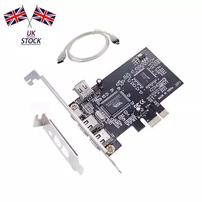 PCI Ex1 To External IEEE 1394 Adapter Controller 4-Port PCIE FireWire Card • £17.74