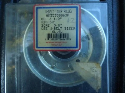$9.95 • Buy 3 1/2   Diameter V Belt Idler Pulley 5/8  Bore 5/8  Width Use W/ Belts 4L 6L