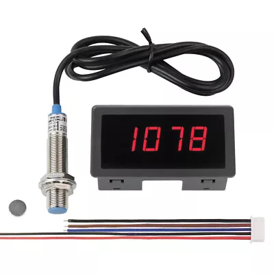 DC 8-24V Digital LED Hall Tachometer Motor Speed Tester Meter Hall Sensor RPM • $10.98