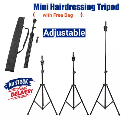 Adjustable Wig Head Stand Mannequin Tripod Holder For Hairdressing Training 1.6m • $20.89