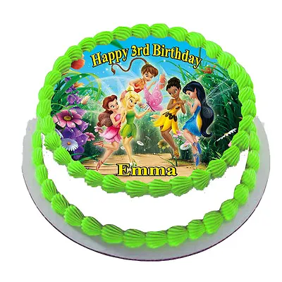 Tinkerbell   Real Edible Icing  Cake Topper Party Image Frosting Sheet • $18.50