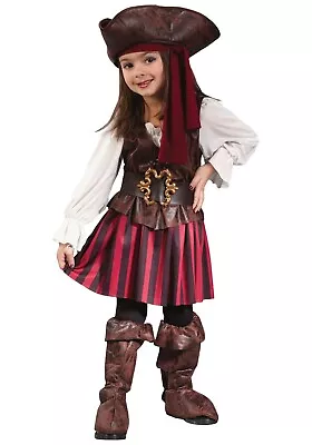 Deluxe Girls Pirate Halloween Pirate Shipmate Party Disco Fancy Dress Costume • £18.99