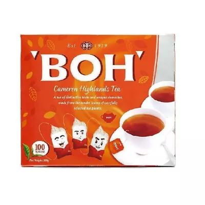 BOH Plantation Cameron Highland Tea 100 Teabags Foil Sealed Malaysia Cameron Tea • $10.99