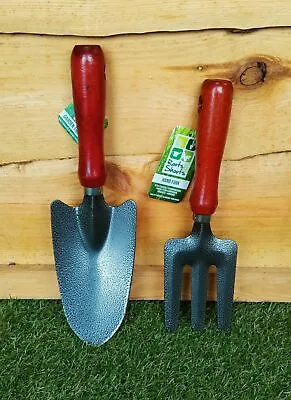 Garden Hand Fork & Trowel Tool Set Metal Weeding Digging Shovel Planting Potting • £6.49