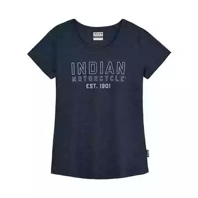 Genuine Indian Motorcycle Women's 1901 Athleisure T-Shirt Blue 2833308- • $42.38