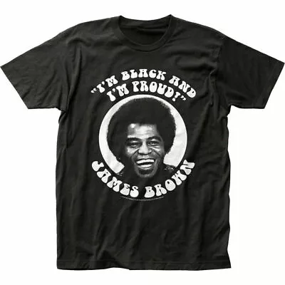 James Brown Black And Proud T Shirt Mens Licensed Rock N Roll Music Tee Black • $17.49