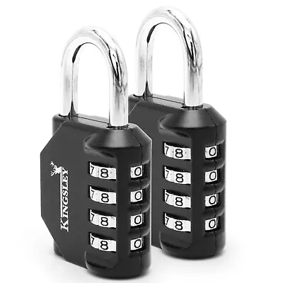 2 Pack 4 Digit Combination Padlock For School Gym  Locker Weatherproof • $10.99