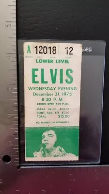 Elvis Presley - Original New Years Eve 12/31/1975 Concert Tour Ticket Stub • $140