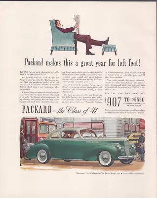 1941 Print Ad Packard One-Ten Special Coupe $907 To $5550 Five Lines Of New Cars • $19.99