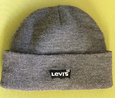 Levi's Beanie Hat Grey - Embroidered Label - Excellent Condition - Womens • £7.99