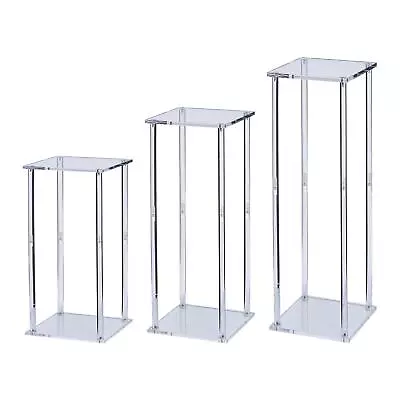 Acrylic Vases Wedding Centerpieces Display Column Flower Tall Flower Vase For • £24.29