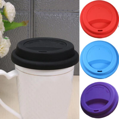 $2.08 • Buy Silicone Anti-Dust Coffee Cap Lid Durable Heat Resistant Bouncy Cup Cover Seal