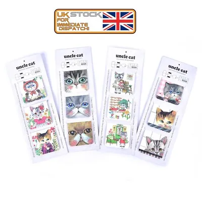 3Pcs/Pack Cats Magnet Bookmark Paper Clip School Office Supply Gift StationeryJX • £2.79