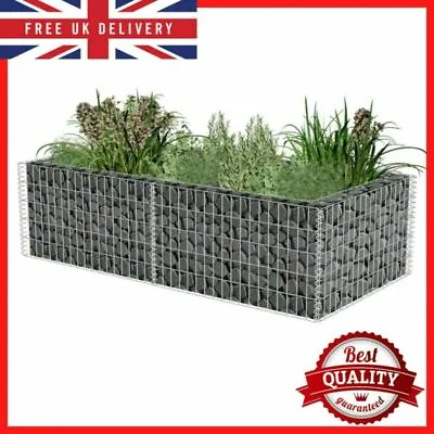 Gabion Planter Stone Wire Mesh Basket Garden Raised Bed Cage Outdoor Baskets New • £62.68