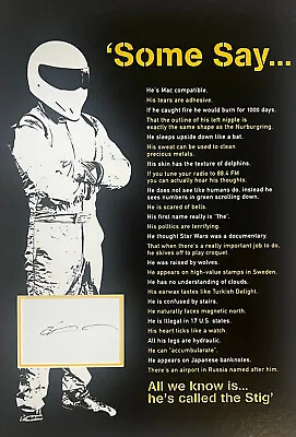 BEN COLLINS THE STIG TOP GEAR TV MOTOR SPORT Hand Signed Framed Poster • $311.26