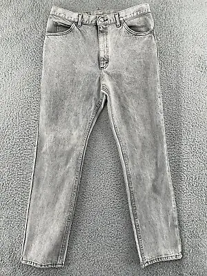 Vintage Lee Riders Acid Wash Denim Jeans 34x32 (33x31) Black Storm Rider USA • $24.99