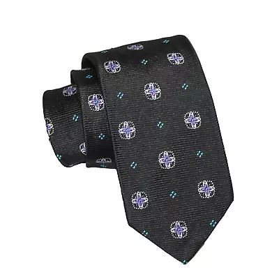 Robert Talbott SEVENFOLD Handmade Men's Black Tie Seven Fold • $27.95