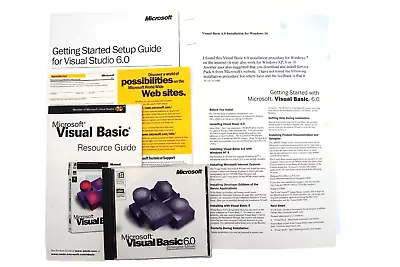 Microsoft Visual Basic Enterprise 6.0 6 For Windows 95 98 ME XP NT 7 8 10 11 • $189.99