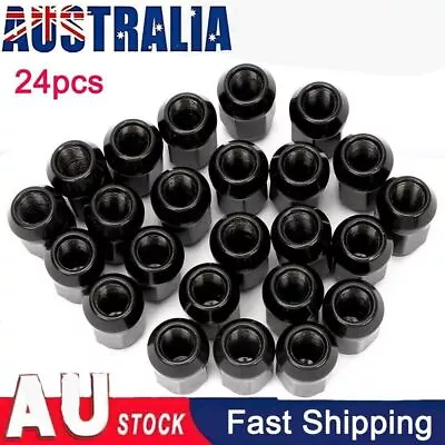 24pcs M12x1.25 Black Wheel Nuts For Nissan Navara NP300 Patrol Pathfinder AU • $32.99