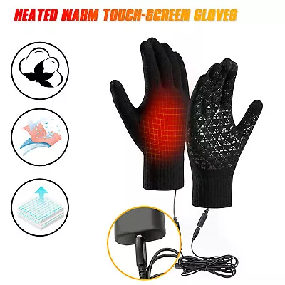 Men Women Electric Heated Gloves USB Rechargeable Insulated Warm Thermal Gloves • $8.99