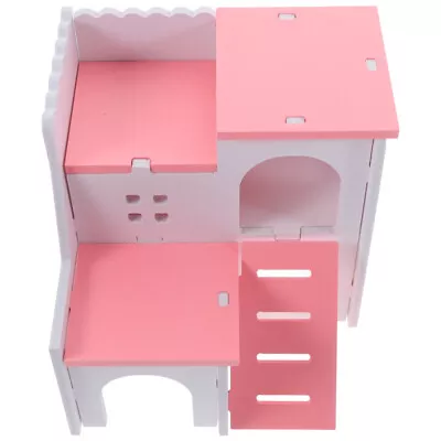  Hamster House Toys For Rabbits Rat Accessories Cage Wooden Home Guinea Pig • £12.48
