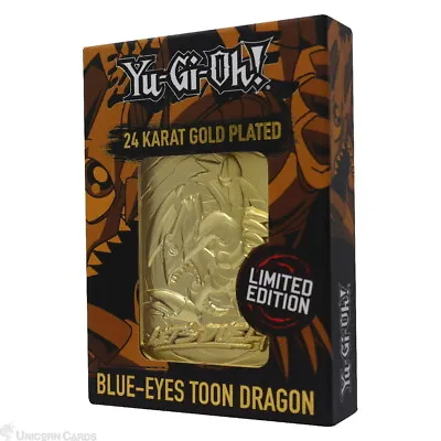 Yu-Gi-Oh! Limited Edition 24K Gold Plated Collectable Metal Card - Blue Eyes Too • £4.29