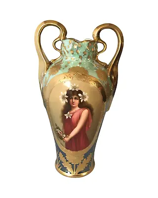 Exceptional Antique Royal Vienna Hand Painted Portrait Vase  • $800