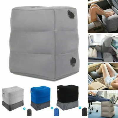 $18.99 • Buy 2x Inflatable Foot Rest Travel Air Pillow Cushion Office Home Leg Footrest Relax