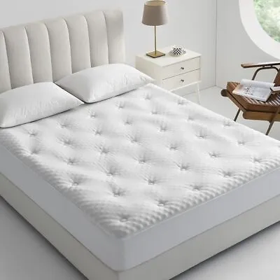 Reversible Bamboo Memory Foam Mattress Pad Topper Cover Full/Queen/King/Cal King • $76.80