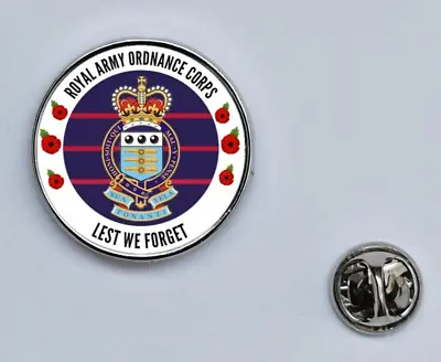 £4.75 • Buy Royal Army Ordnance Corps Lest We Forget Military Army Lapel Badge 25mm