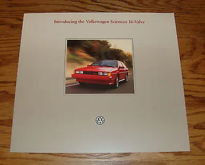 Original 1986 Volkswagen VW Scirocco 16-Valve Sales Brochure 86 • $10