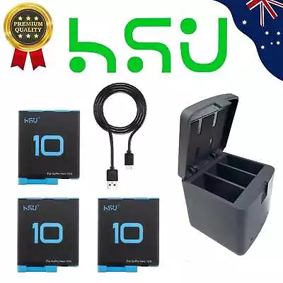 $71.95 • Buy GoPro HERO10 Battery USB Charger Dual/Triple HSU Go Pro Black Kit Set