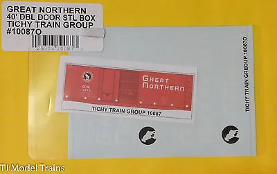 Tichy Train Group O #10087O Great Northern 40' DBL Door STL Box  (Decal) • $5.40