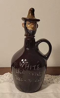 MAN CAVE Vintage Moonshine Jug WHITE LIGHTENING  AGED IN THE WOODS  • $29.99