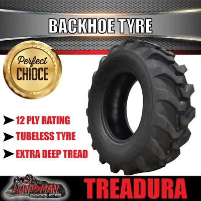 $302 • Buy Treadura Backhoe Tyre 12.5/80-18 12 PLY Industrial Tractor  12.5 80 18. 18 Lugs
