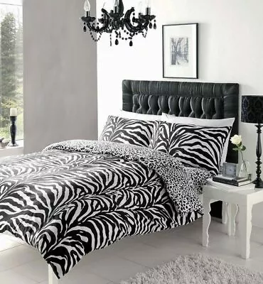 Reversible Duvet Quilt Cover Bedding Set Single Double King Size With Pillowcase • £17.95