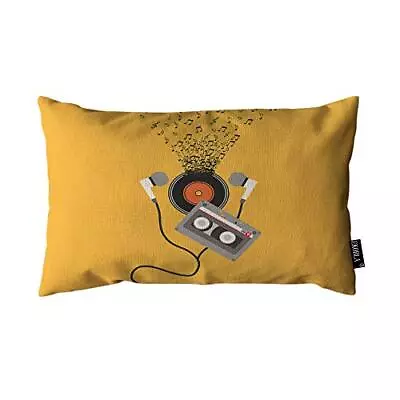  Throw Pillow Cover Cassette Abstract Art Music Concept 12  X 20  Multi-c129 • $20.23