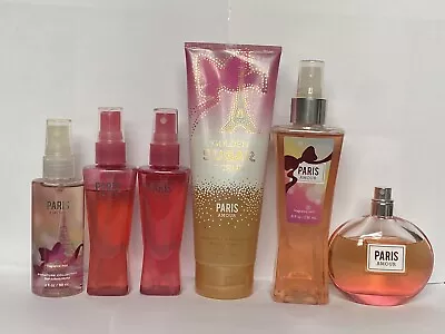 Bath And Body Works PARIS AMOUR Perfume Sugar Scrub & Fragrance Mist Lot Of 6 • $125