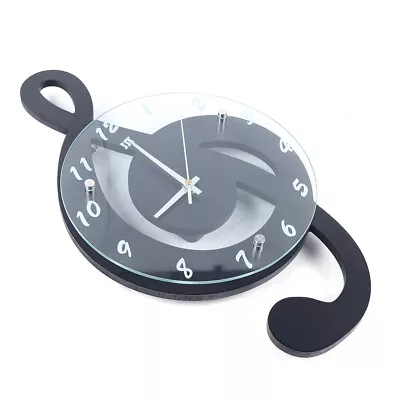 Living Room Modern Musical Note Battery Operated Decorative Analog Wall Clock • $46