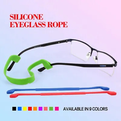 $4.49 • Buy Sunglasses Eyewear Reading Glasses Silicone Sport Band 21cm Cord Strap 9 Colours