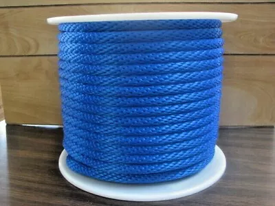 WELLINGTON 5/8  DIA X 200' BLUE SOLID BRAIDED  DERBY ROPE NEW CASED • $59.90