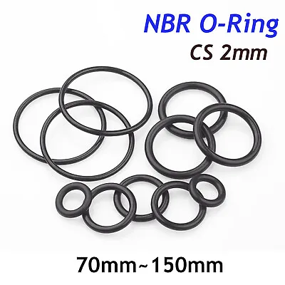 General Purpose Rubber O-Ring Gasket Automotive Sealing Black NBR 70mm-150mm • £1.55