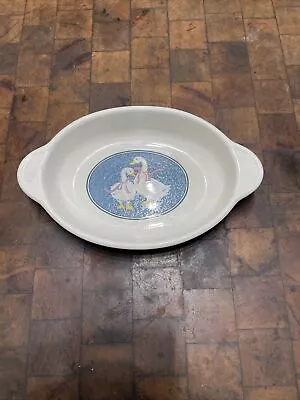 Made In Japan Ovenproof Country Ducks In Bows 9” Serving Dish Farmhouse • $2