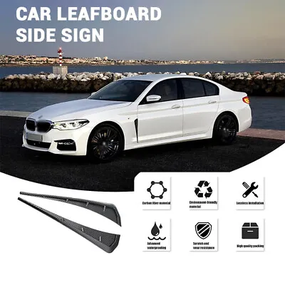 2pcs Carbon Fiber Car Side Fender Vent Air Wing Cover Trim Exterior Accessories • $15.10