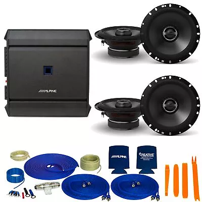 Alpine 2-Pairs S-S65 6.5  Coax Speakers With An Alpine S-A32F 320W 4-Ch Amp A... • $444.98