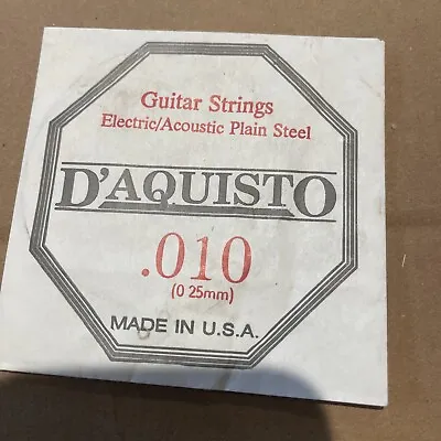 Vintage D'AQUISTO .10  GUITAR STRING • $10