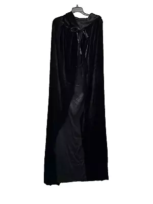 New In Bag / Unisex Gray Mesh Velvet Black Hooded Cloak /Robe • $15